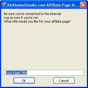 Online affiliate marketing program
